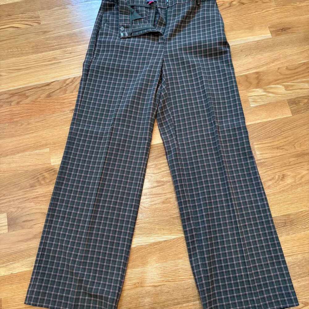 Vince Camuto plaid, wool-blend dress pants, size 6